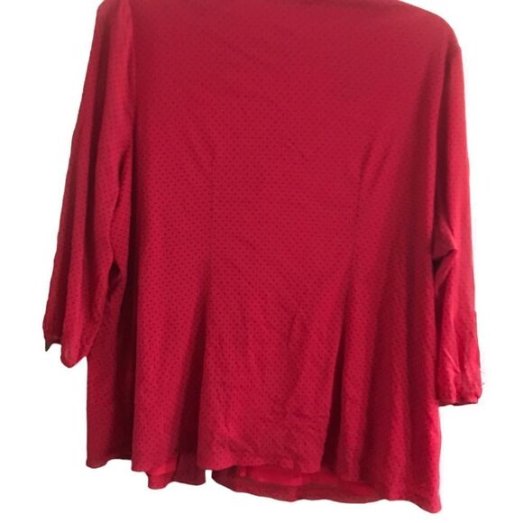 Apt 9 Size 3X Red and Black Polka Dot Blouse - Picture 3 of 7